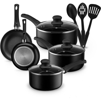 AHEIM Pots and Pans Set Aluminum Nonstick Cookware Set Fry Pans Casserole wit...