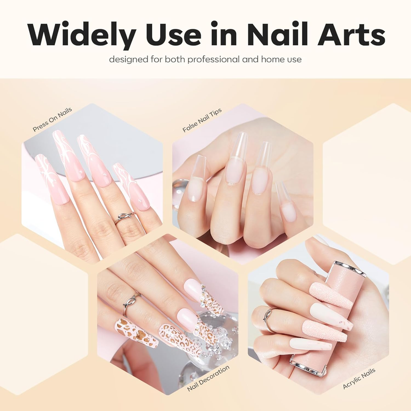 Nail Glue for Press On Nails Glue Strong 2pcs 14 ml Nails Tips Glue Brush On Nai