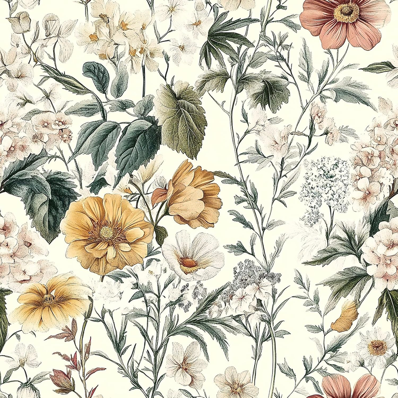 Vintage Floral Peel and Stick Wallpaper Floral Contact Paper 16.9