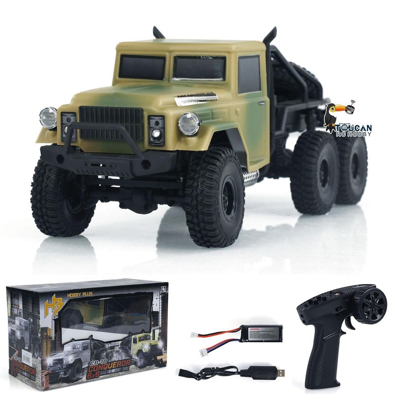 US Stock 1/18 6x6 RC Rock Crawler Car Hobby Plus
