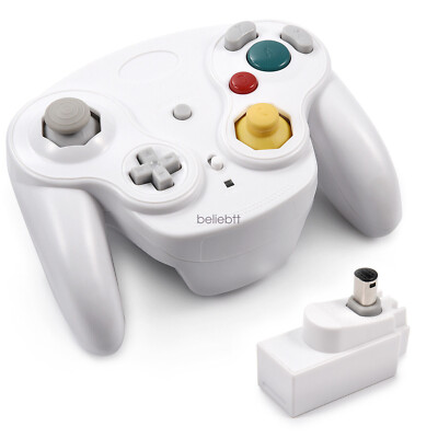 Gamecube Controller Wireless With Adapter Wavebird for Classic Wii GC NGC White