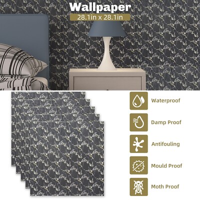 5PCS  Wallpaper 3D Foam Brick Stone Wall Panels Marbing Self Adhesive Waterproof