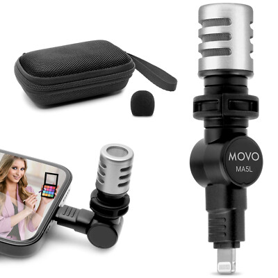 Movo MA5L Mini Omnidirectional Lightning Microphone for iPhone