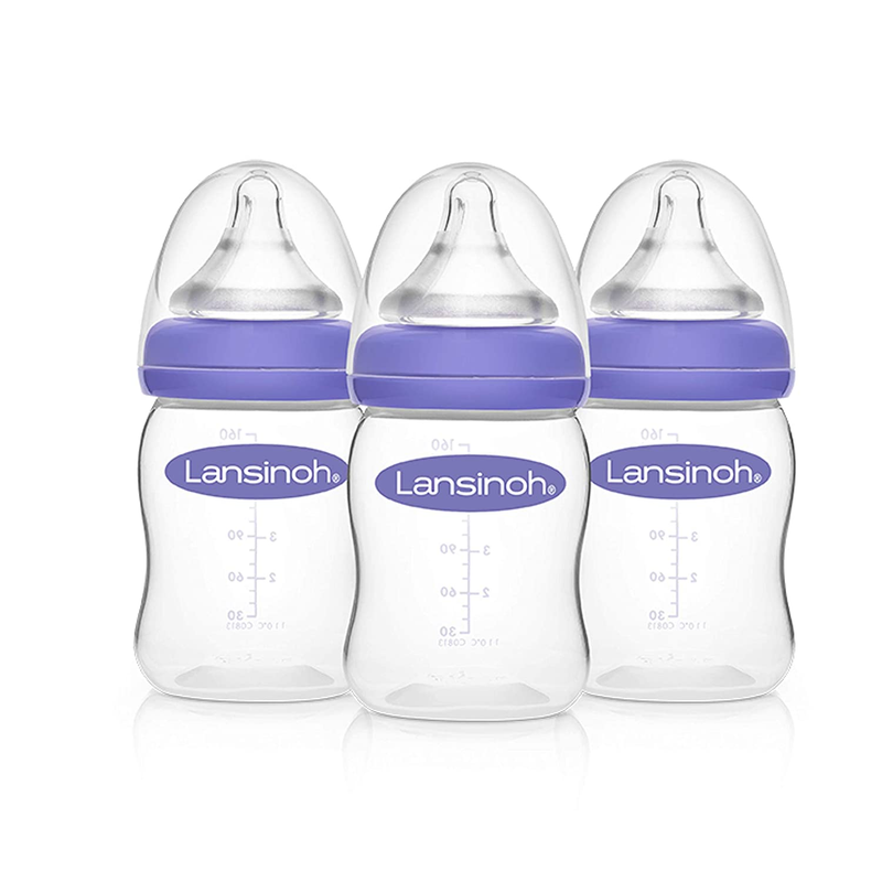 Baby Bottles for Breastfeeding Babies, 5 Ounces, 3 Count, Includes 3 Slow Flo
