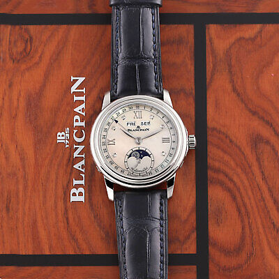 Blancpain Leman Ladies Moonphase & Complete Calendar 34mm Watch 34 mm