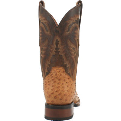 Pre-owned Dan Post Men's Kershaw Full Quill Ostrich Boot Dp4951 In Brown