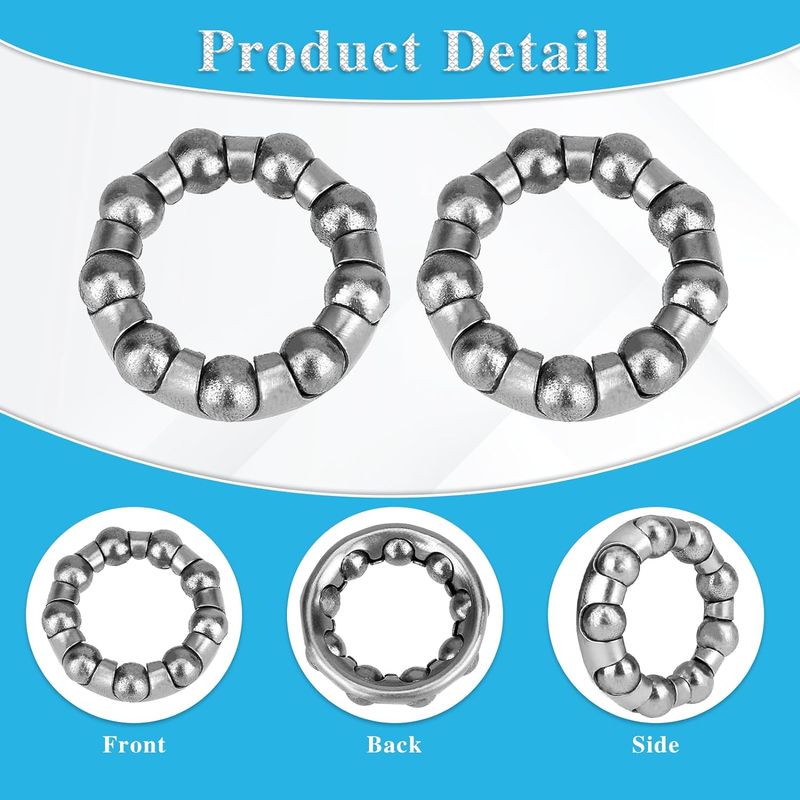 Bike Ball Crank Bearing Stainless Steel 1/4 inch x 9 Balls Bike Crank 4Pcs Repla