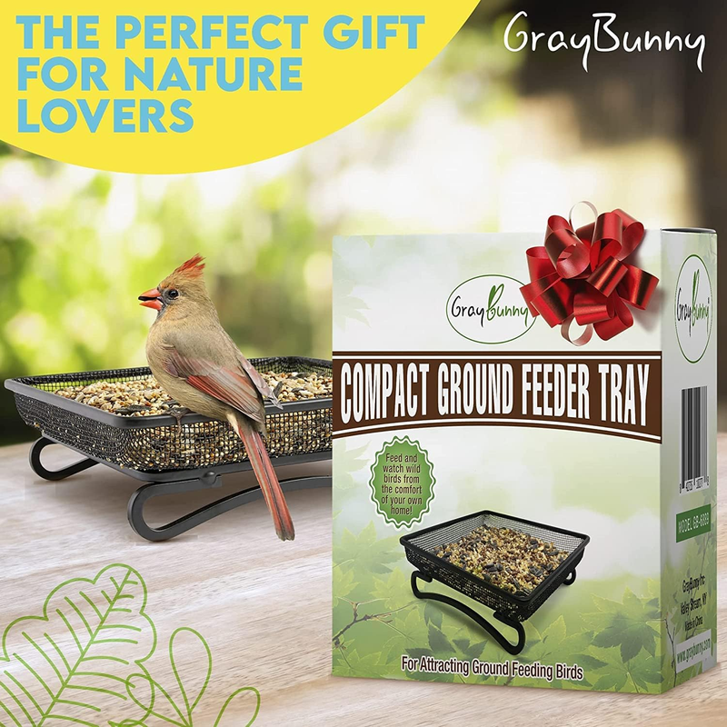 Bird and Squirrel Feeder Tray 7X7 Inches, Cardinal Bird Feeder, Blue Jay Feeder,