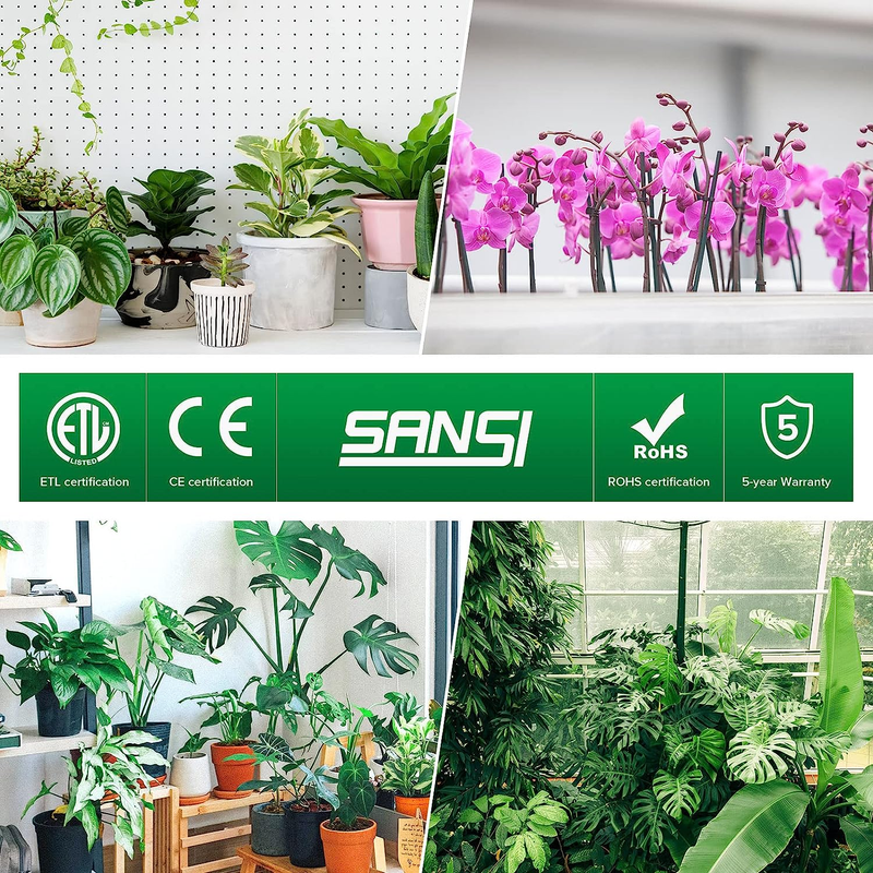LED Grow Light with Ceramic Technology, 600W Equivalent Grow Lamp with Tripod