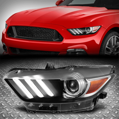 Для 15-17 Ford Mustang 18-20 Shelby Проектор LED DRL HID Фары со стороны водителя