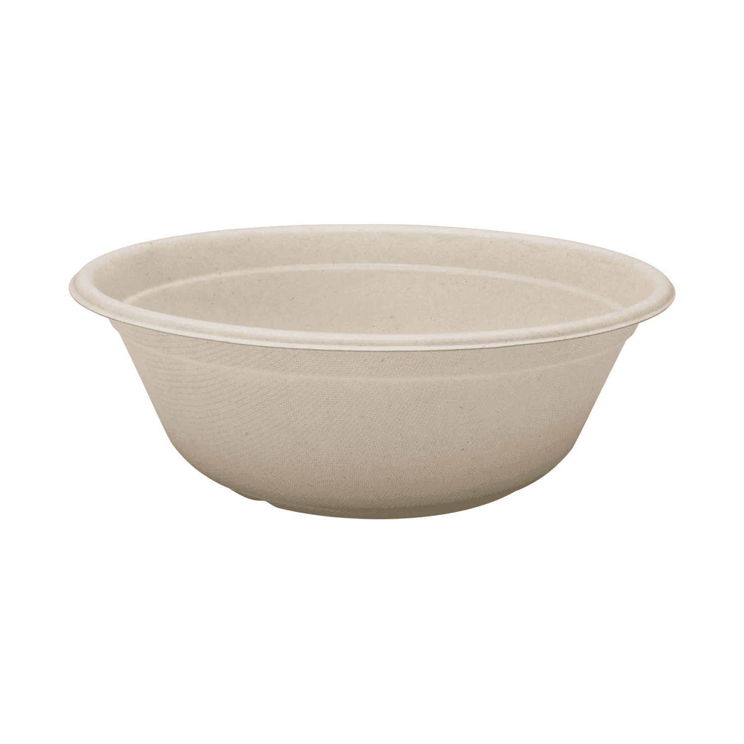 Karat Earth 40oz PFAS Free Bagasse Round Bowl, Natural - 500 pcs, KE-BBR40N-FF