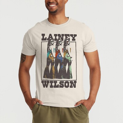 Lainey Wilson Mens Three Silhouettes Country Music Natural Shirt New S-2XL