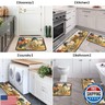 OUXIOAZ Rooster Kitchen Rugs and Mats Non Skid Washable Absorbent Microfiber Kitchen Mat for Floor, Kitchen Mat Set of 2 Rooster Kitchen Decor Stain Resistant 17