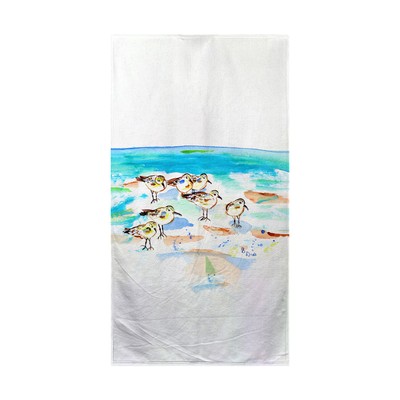Betsy Drake Seven Sanderlings Beach Towel