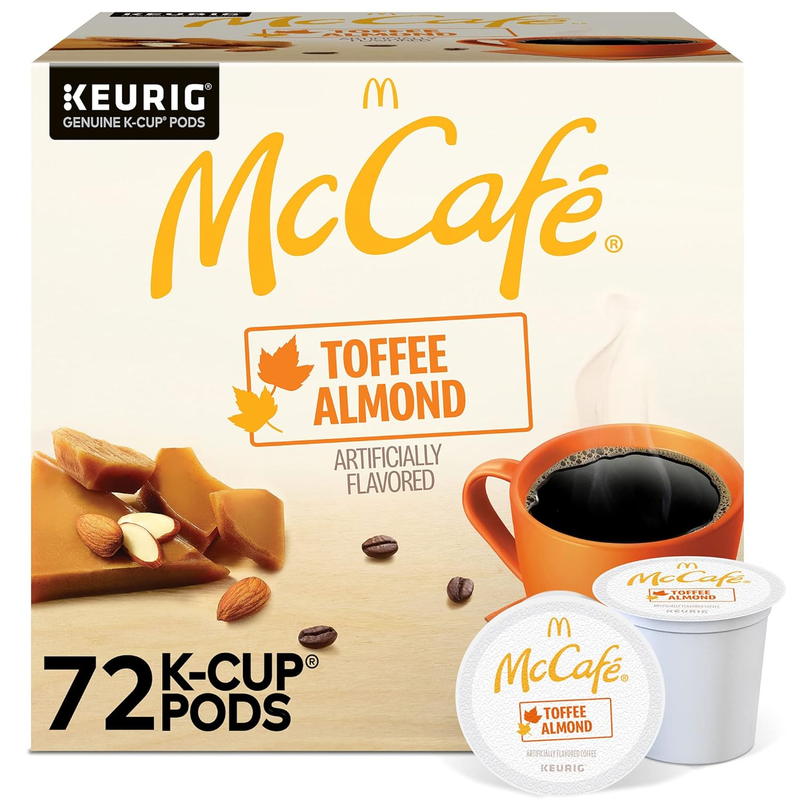 Mccafe Toffee Almond Coffee, Keurig Single Serve K-Cup Pods, 72