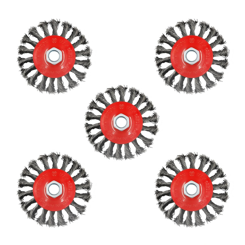 5 Pack 4 Inch Twist Knotted Wire Wheel Brush for Angle Grinder...