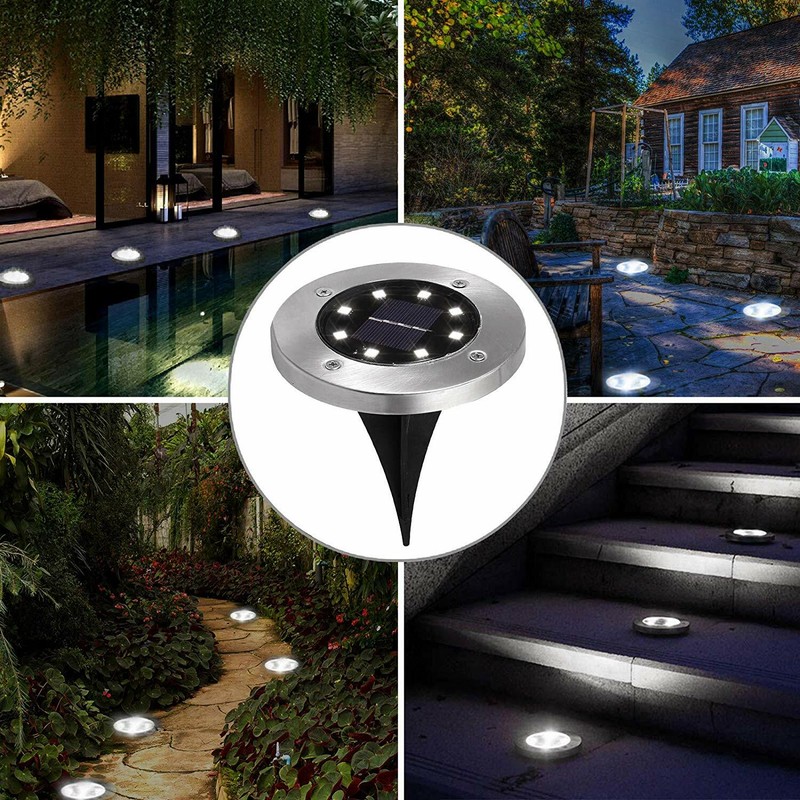4x LED Solarlampe Bodenstrahler Gartenlicht Leuchte Bodeneinbau Außen