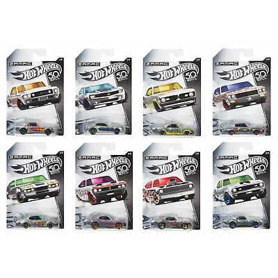 Hot Wheels 2018 Zamac 50th Anniversary 1 64 Diecast Set of 8
