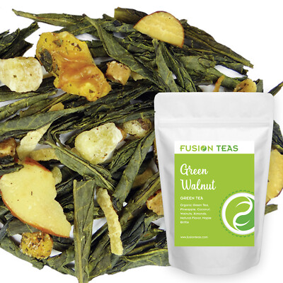 Walnut Green Tea (Walnut/Pineapple/Coconut) - Loose Leaf Blend - Fusion Teas