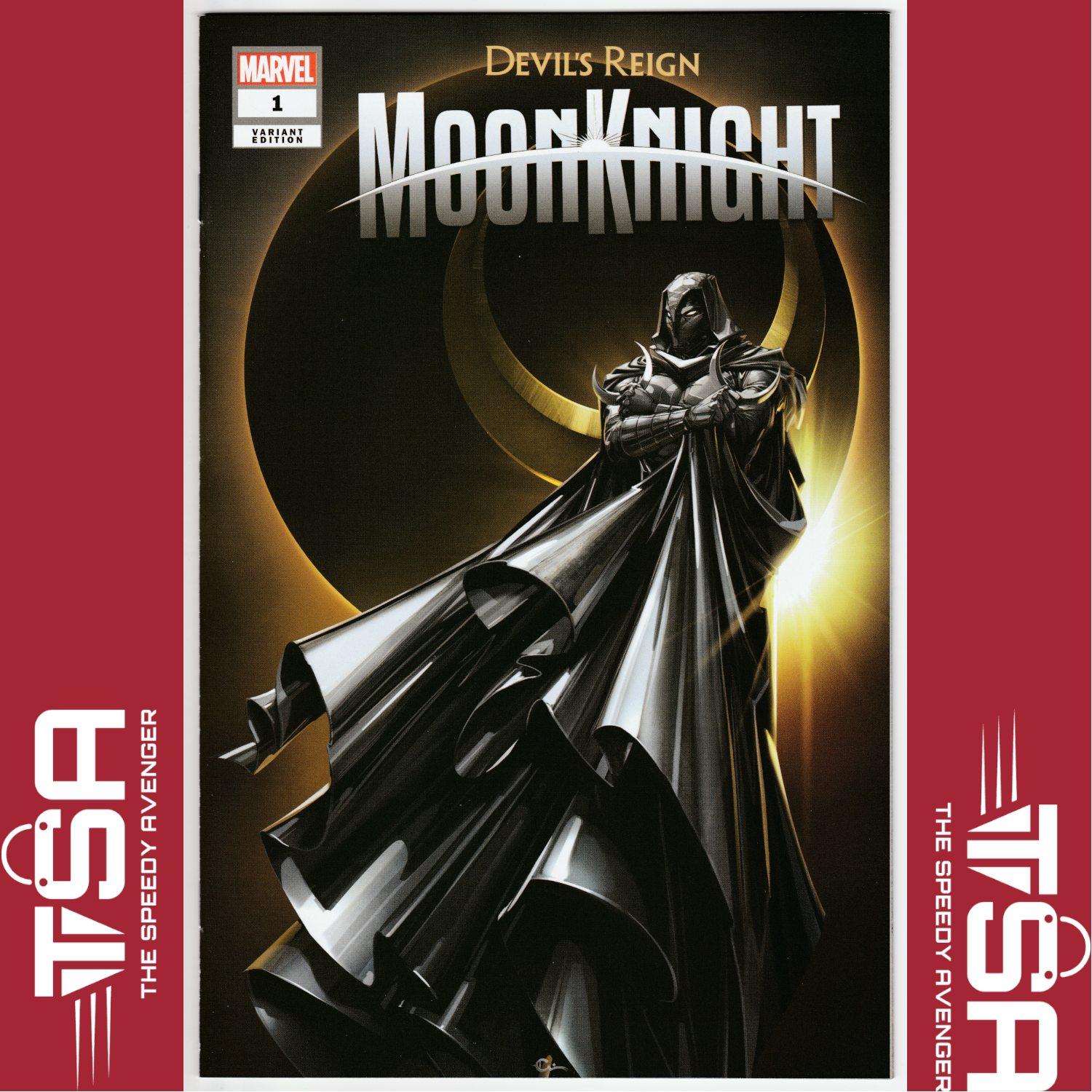 DEVIL'S REIGN MOON KNIGHT #1 Clayton Crain Trade Variant Limited Marvel MCU