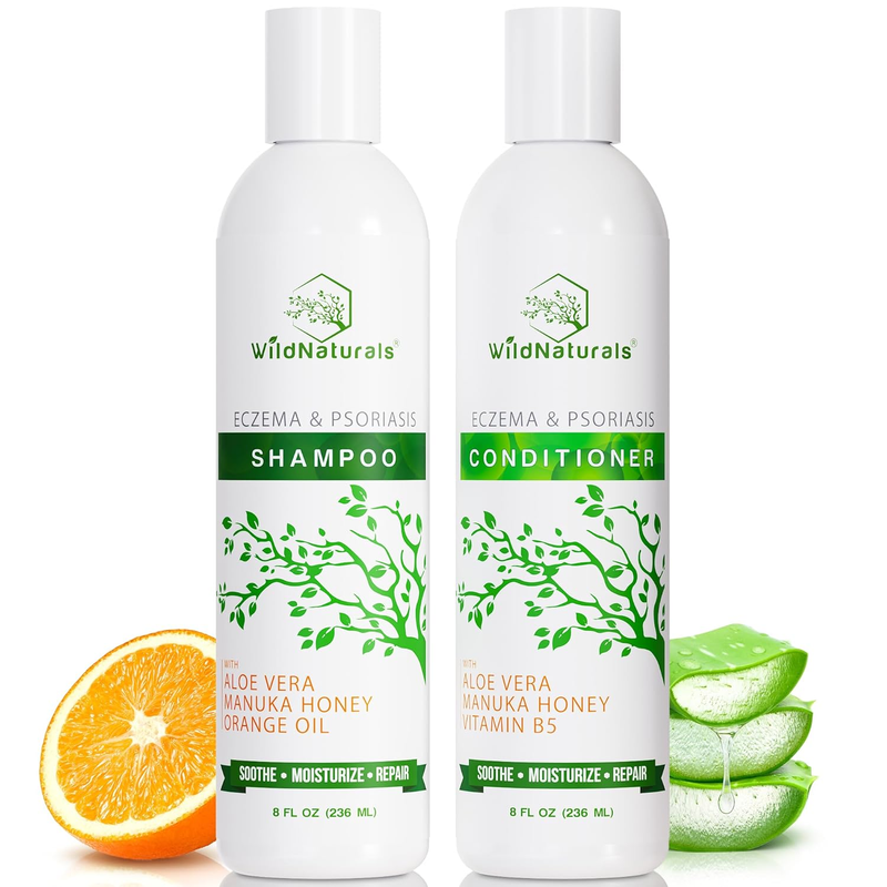 Eczema Psoriasis Shampoo & Conditioner Set for Men & Women - anti Dandruff Shamp