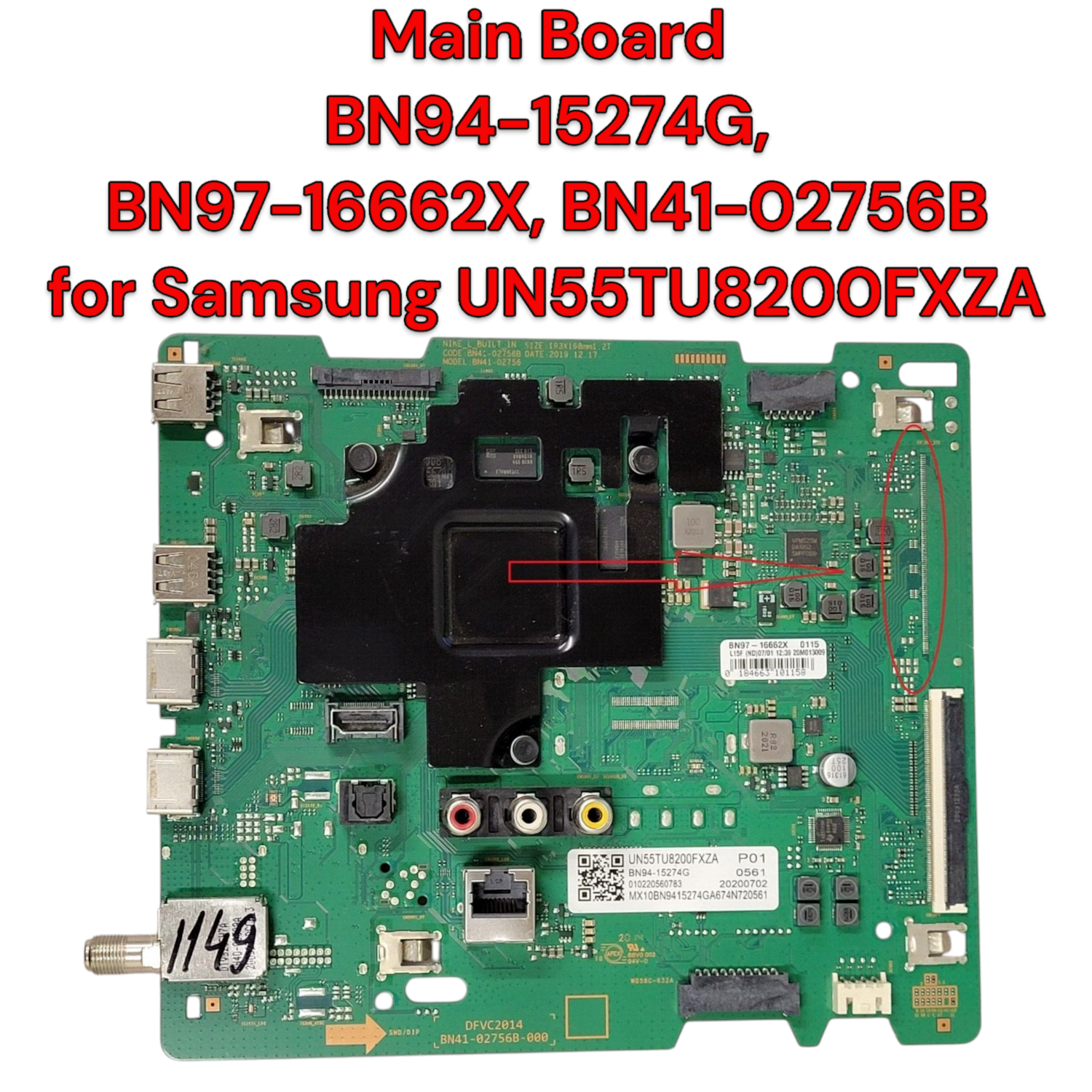 Samsung BN94-15274G BN97-16662X BN41-02756B Main Board for