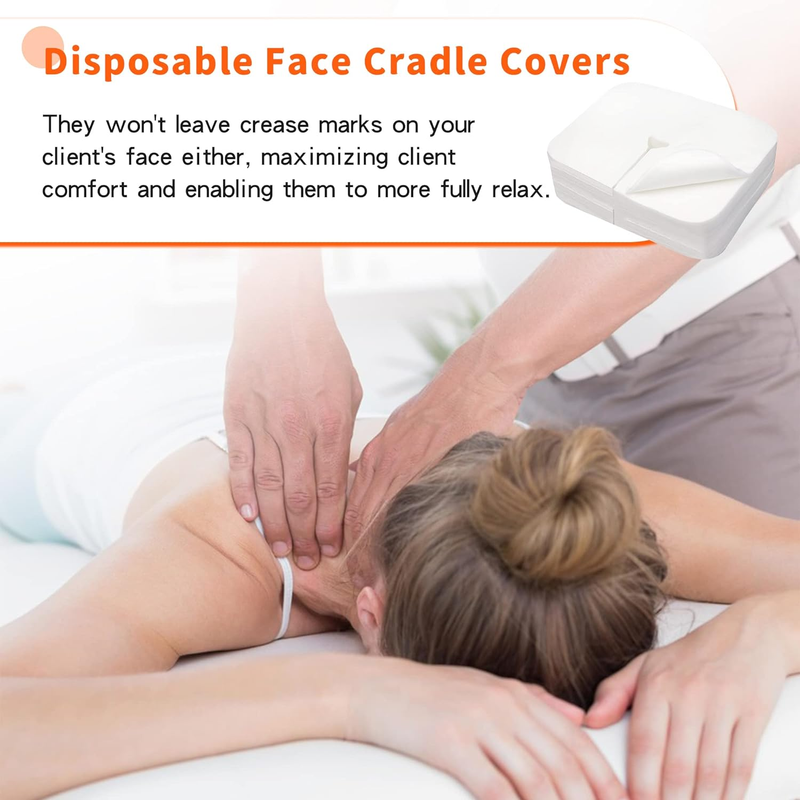 300 Count Disposable Face Cradle Covers, Massage Face Covers Medical-Grade Ultra