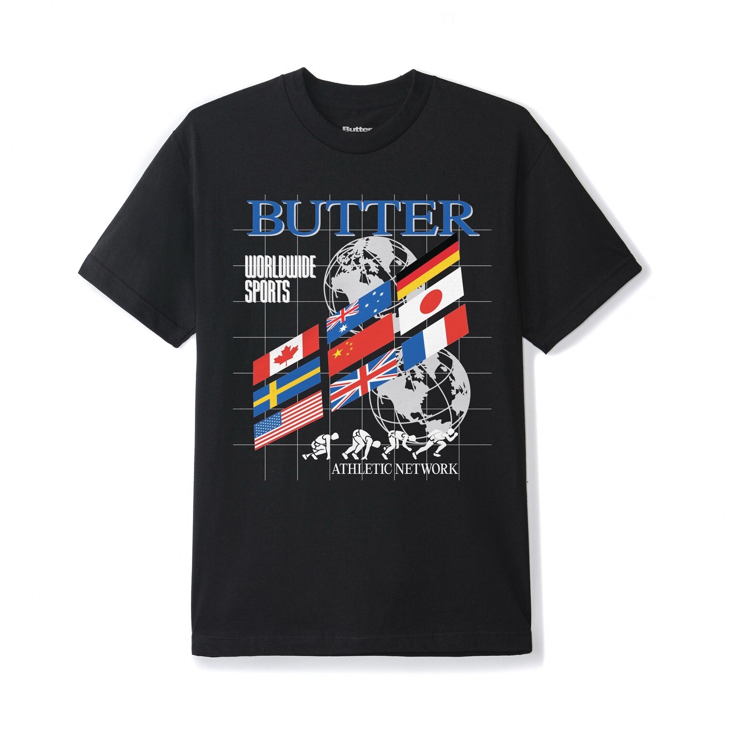 【BUTTER GOODS】 Lap S/S Tee, Black Fossil Tee, Black – Butter Goods