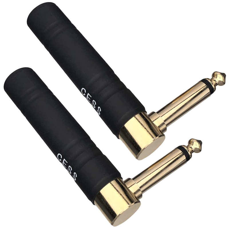 CNCESS CESS-190 Guitar Plug Adapter Right Angle 1/4 Inch TS Female to 1/4 Inch T