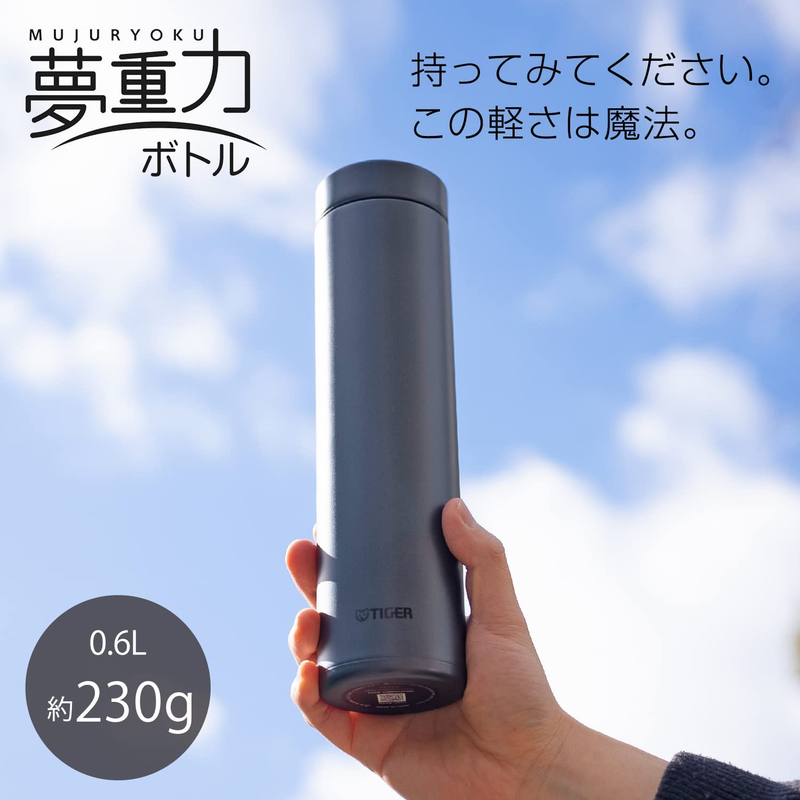 Tiger Thermos Bottle MMZ-K601KS Water Bottle, 20.3 Fl Oz (600 Ml), Screw Mug Bot