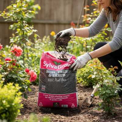 Melcourt SylvaGrow Rose, Tree & Shrub Compost Peat Free 40L