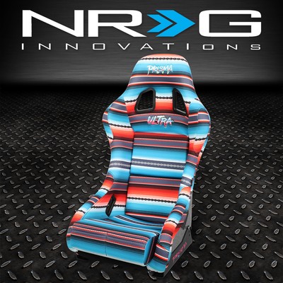 Ковшеобразное гоночное сиденье NRG Innovations ULTRA Prisma Serape Print с фиксированной спинкой Medium