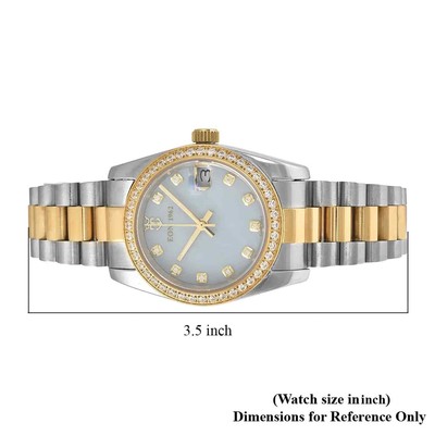 Pre-owned River Eon 1962 Made White Zirconia From Swarovski Watch For Steel Ear Fork Gifts In Silver