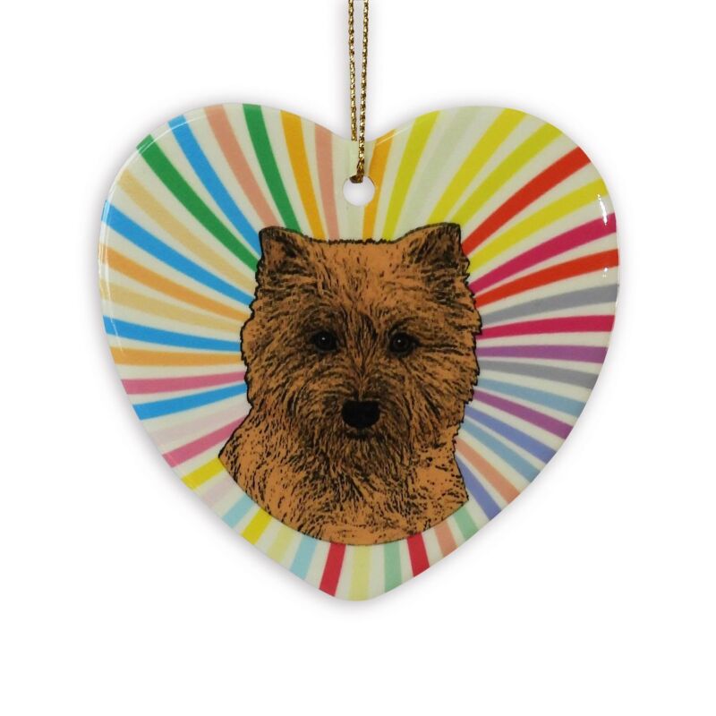 Cairn Terrier Heart Ornament - Ceramic