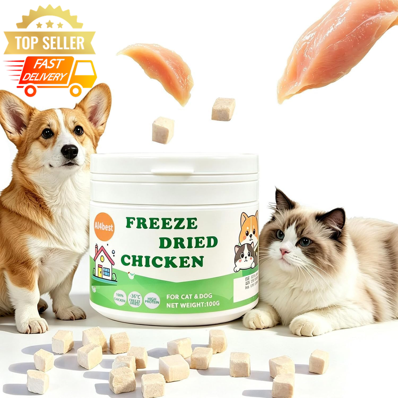 Freeze Dried Chicken Cat Treats 100g - Grain Free, Hypoallergenic