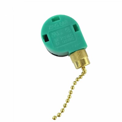 ZING EAR ZE-268S6 Pull Chain Switch 4 Wire 3 Speed Ceiling Fan Switch 6A 125V US