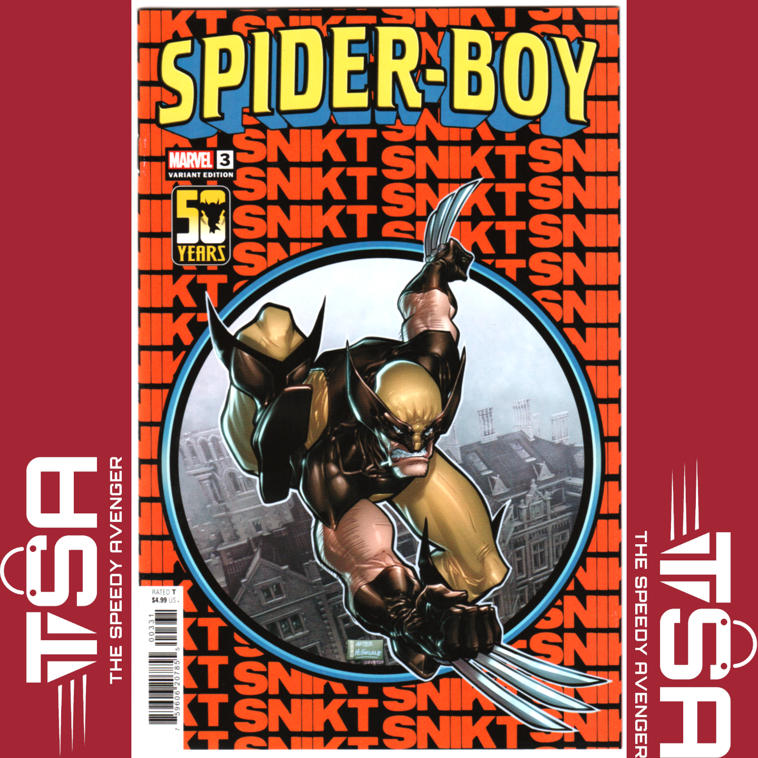 SPIDER-BOY #3 David Baldeón Wolverine 50 Years Spider-Man 300 Homage Variant