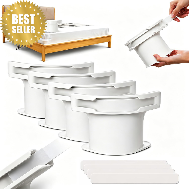 4PCS Bed Sheet Holder with Lock Strips, Bed Holder Fitted Sheet Straps/Holders K