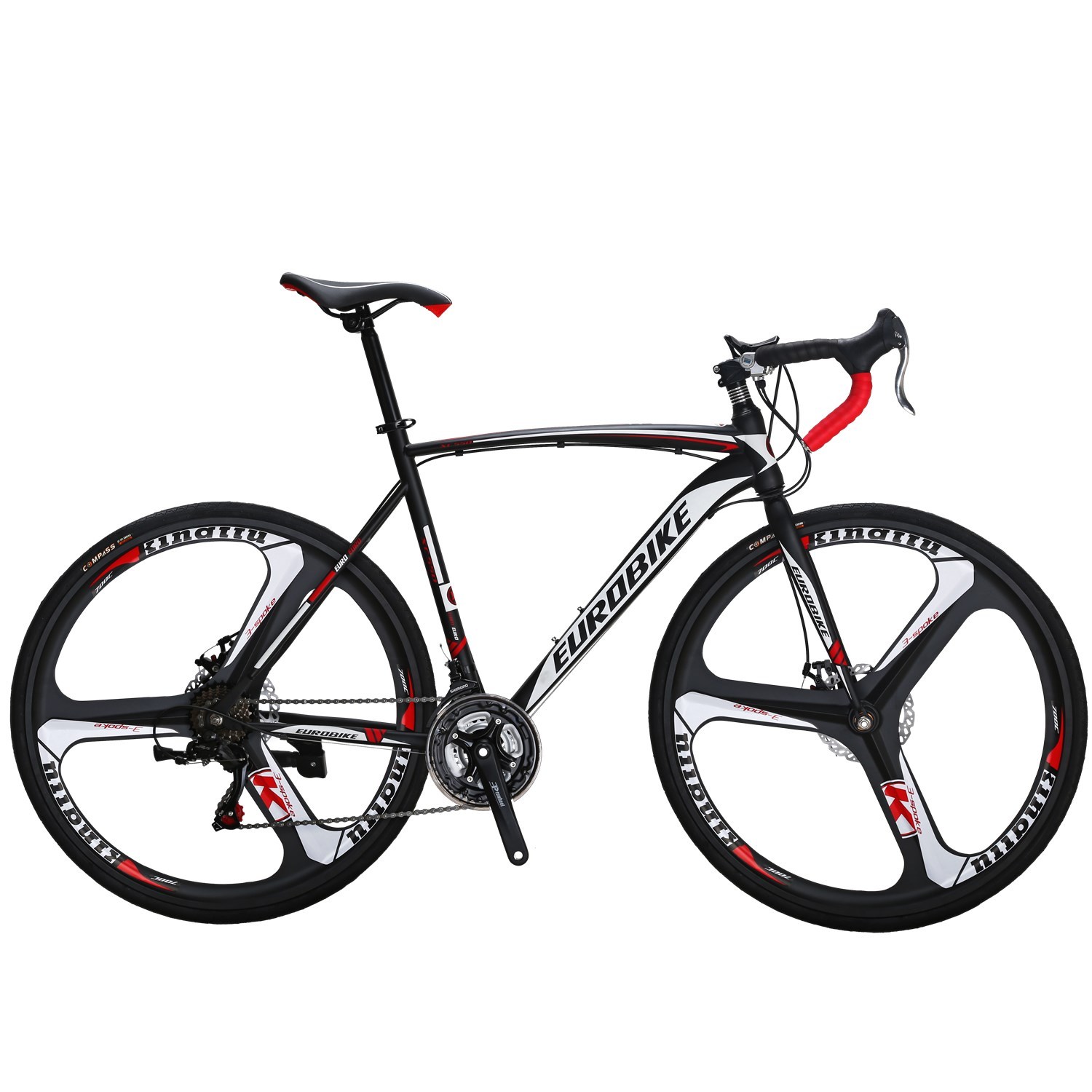 Wheel:3-Spoke wheel:700C Road Bike 21 Speed Complete Bicycle 54cm Disc Brakes Mens bicycle Cycling