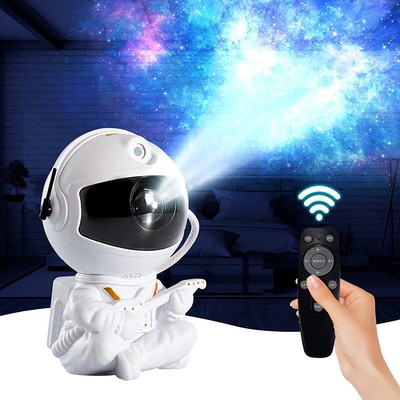 Black Astronaut Projector Galaxy Starry Sky Night Light Ocean Star LED Lamp
