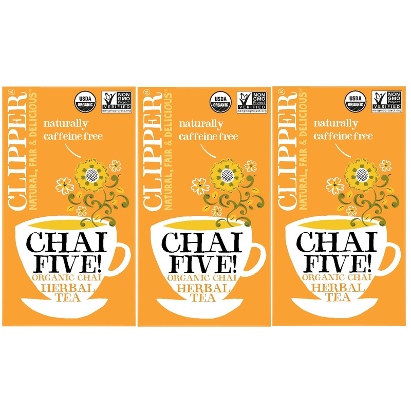 Organic Chai Herbal Tea, Chai Five - Usda Organic, Non-gmo, Caffeine
