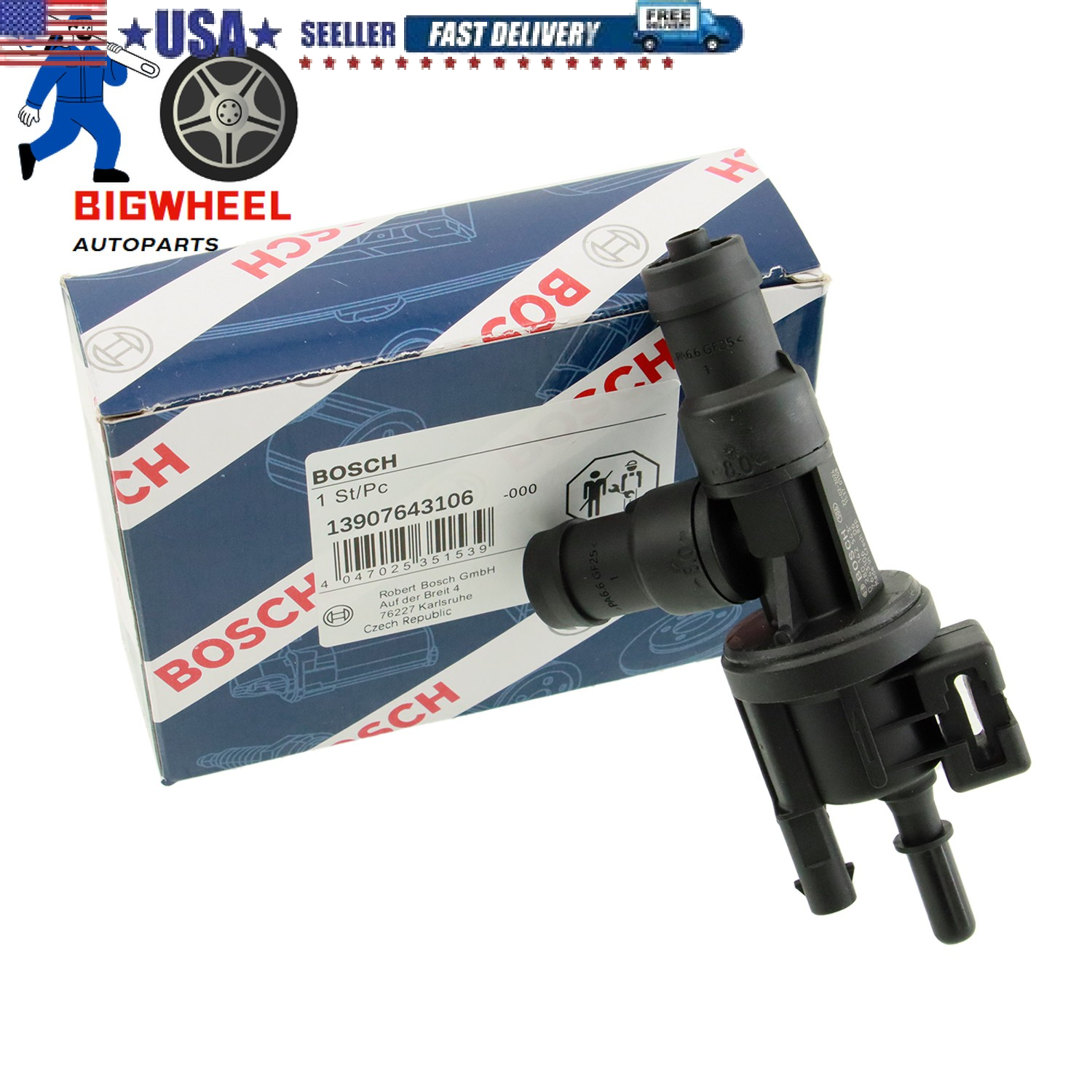 OEM 13907643106 Bosch Fuel Tank Breather Valve For BWM 330i 440i