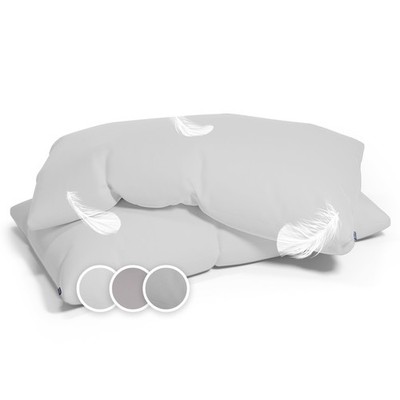 2x Kopfkissen Kissenbezug 40 x 80 cm Set Super Mikrofaser Kissen Hülle Weiß