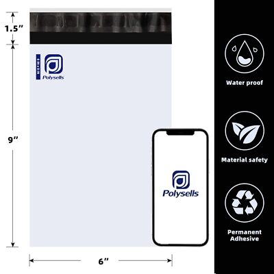 Poly Mailers Shipping Envelopes Strong Adhesive Sealing Waterproof and Tear-r...