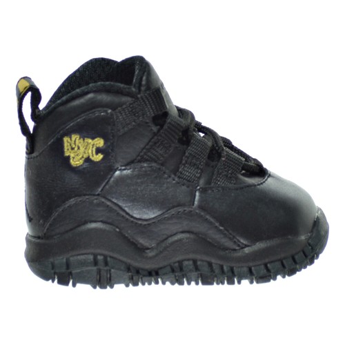 

Обувь Jordan 10 Retro BT Toddlers Черный-Темно-Серый-Золотой Металлик 310808-012, Black/dark grey/metallic gold