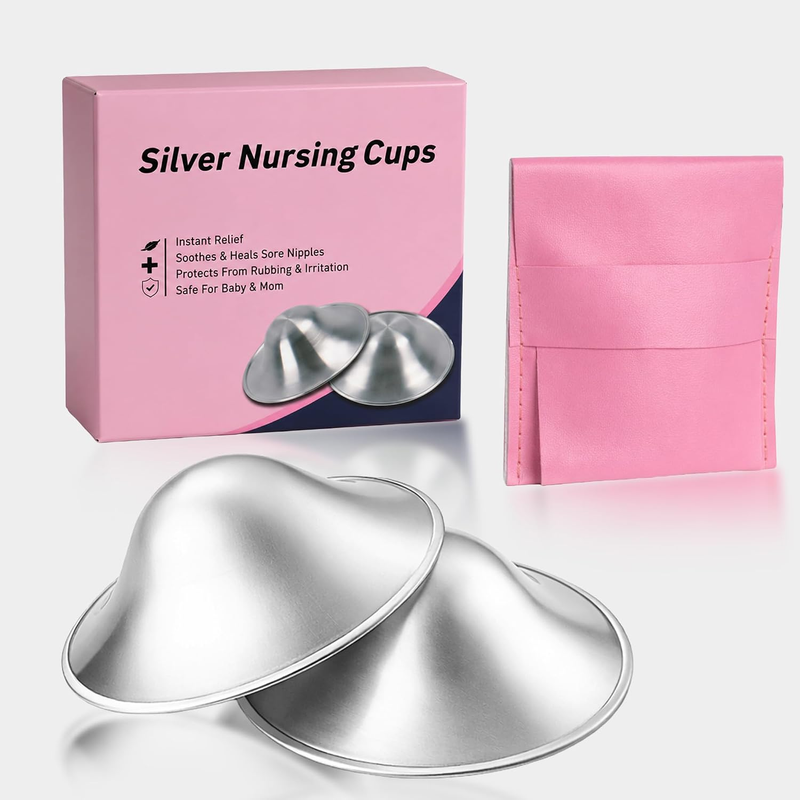999 Pure Silver Nursing Cups for Breastfeeding – Silver Nipple Covers Breastfeed