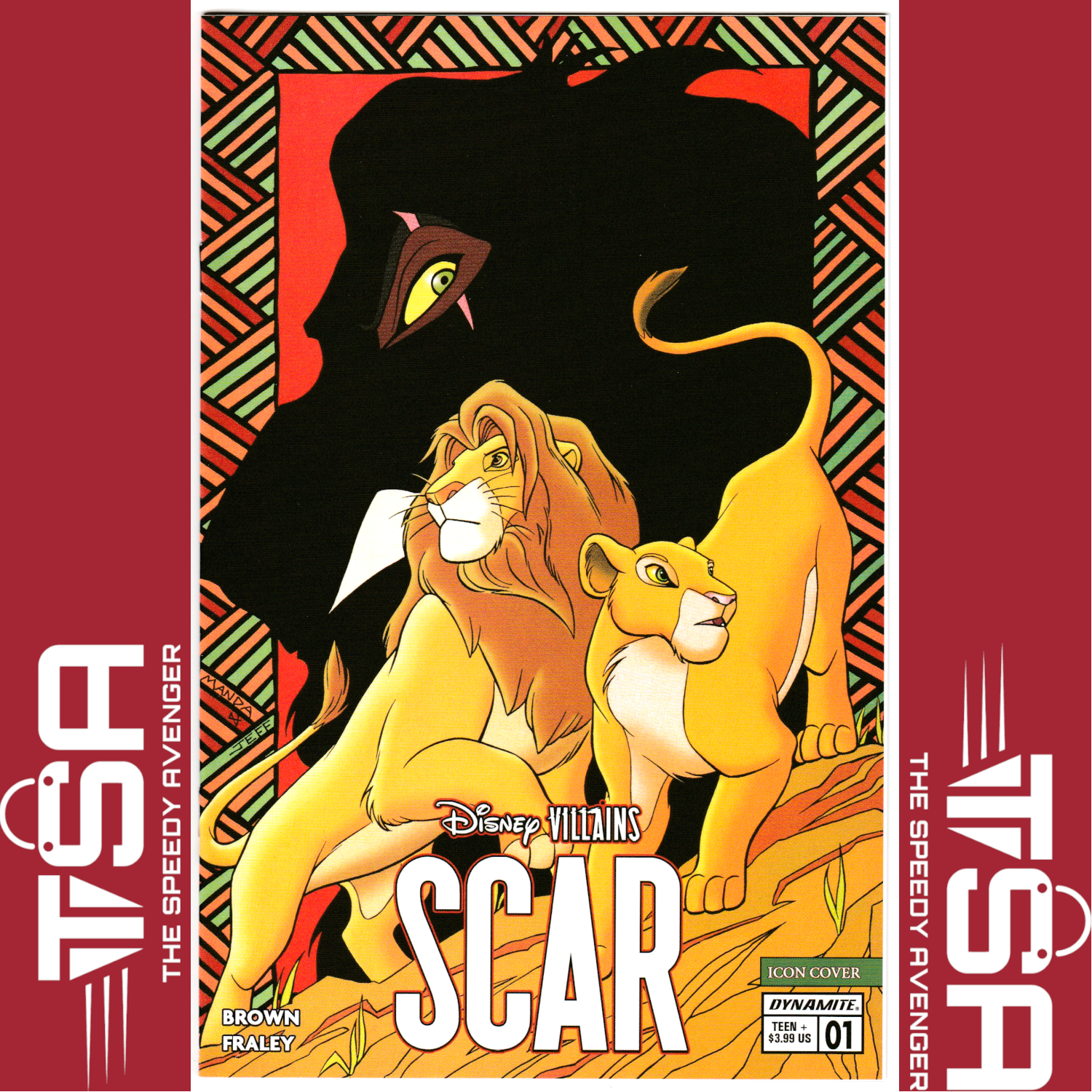 DISNEY VILLAINS SCAR #1 Amanda Conner Modern Icon Incentive Variant 1:10 Ratio