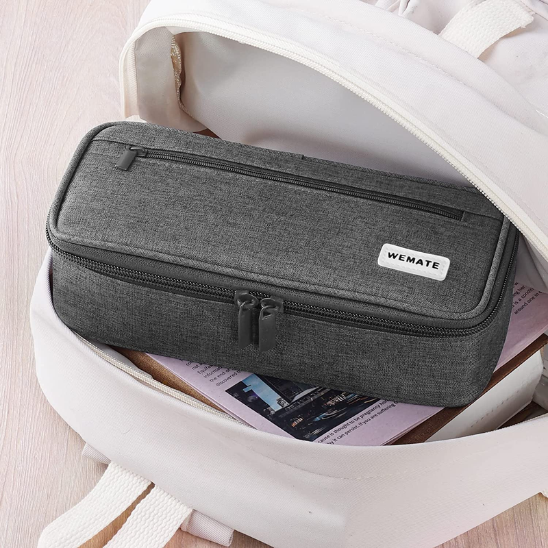 Large Pencil Case,  Pencil Pouch with Zipper Compartments, Aesthetic Pencil Case