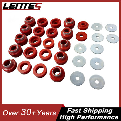 NEW Body Mount Bushings Insert Red 22-Piece Kit for 1987-1995 Jeep Wrangler