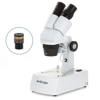 AmScope 20X-40X-80X Stereo Microscope with 1.0MP USB Digital Camera